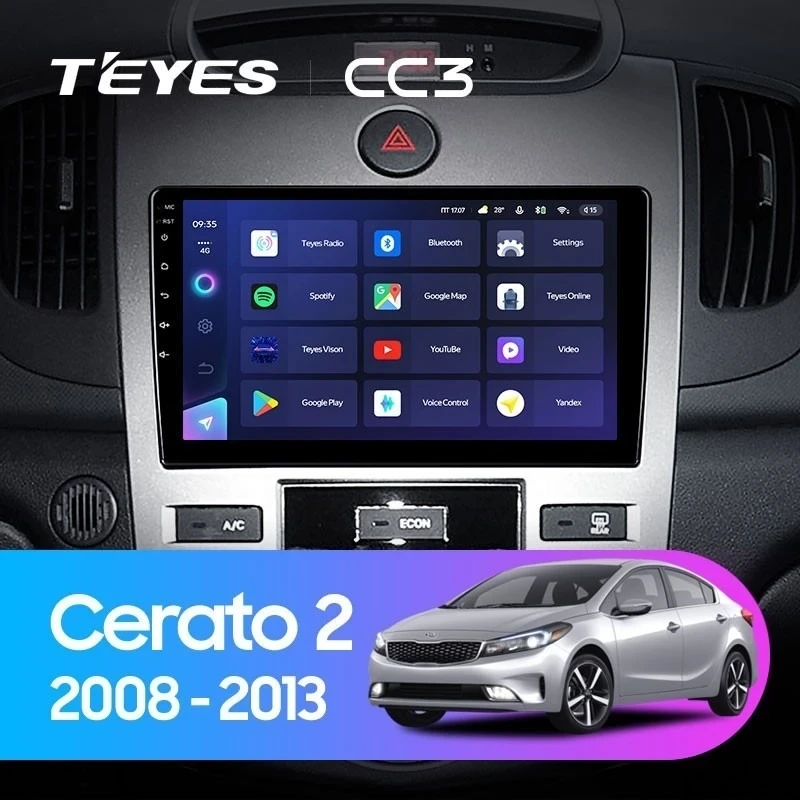 Штатная магнитола Teyes CC3 4/32 Kia Cerato 2 TD (2008-2013) F2