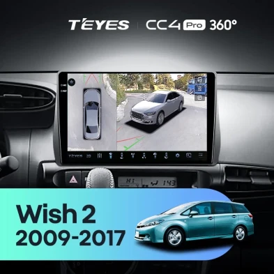 Штатная магнитола Teyes CC4 Pro 360 12/256 Toyota Wish 2 XE20 (2009-2017)