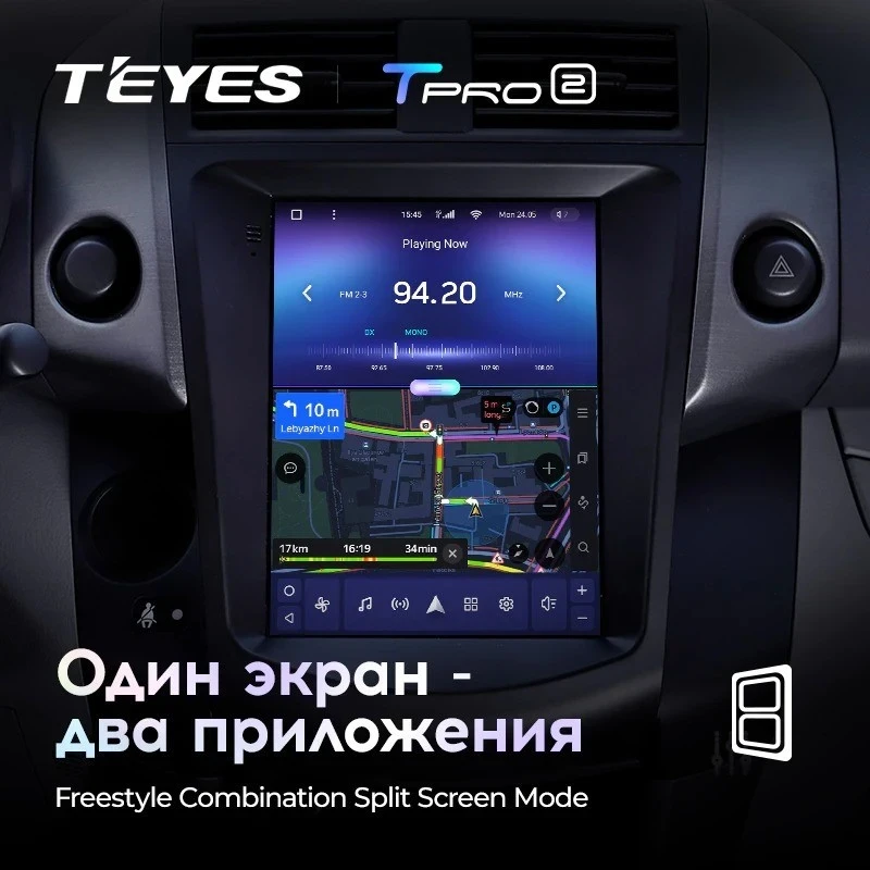 Штатная магнитола Tesla style Teyes TPRO 2 3/32 Toyota RAV4 3 XA30 (2005-2013)