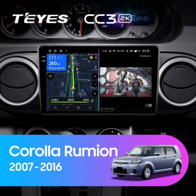 Штатная магнитола Teyes CC3 2K 4/64 Toyota Corolla Rumion E150 (2007-2016)