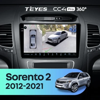 Штатная магнитола Teyes CC4 Pro 360 8/128 Kia Sorento 2 II XM (2012-2021) F1
