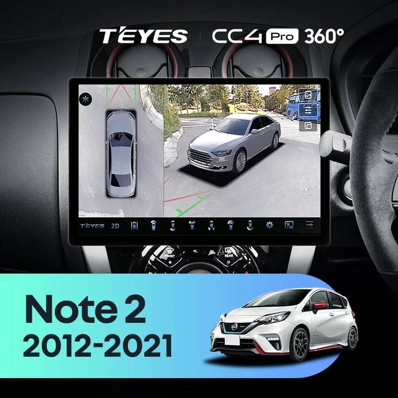 Штатная магнитола Teyes CC4 Pro 360 12/256 Nissan Note 2 E12 (2012-2021) (13")