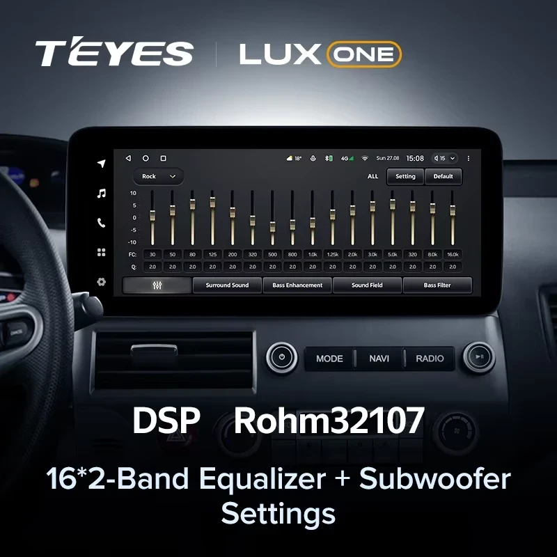 Штатная магнитола Teyes LUX ONE 6/128 Honda Civic 8 FK FN FD (2005-2012)