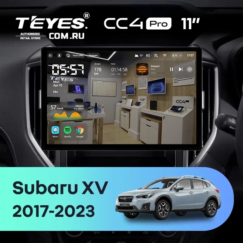 Штатная магнитола Teyes CC4 Pro 8/128 Subaru XV (2017-2023) (11")