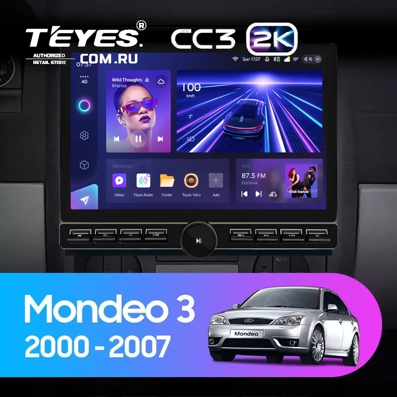 Штатная магнитола Teyes CC3 2K 6/128 Ford Mondeo 3 (2000-2007) F2 (13" с кнопками)