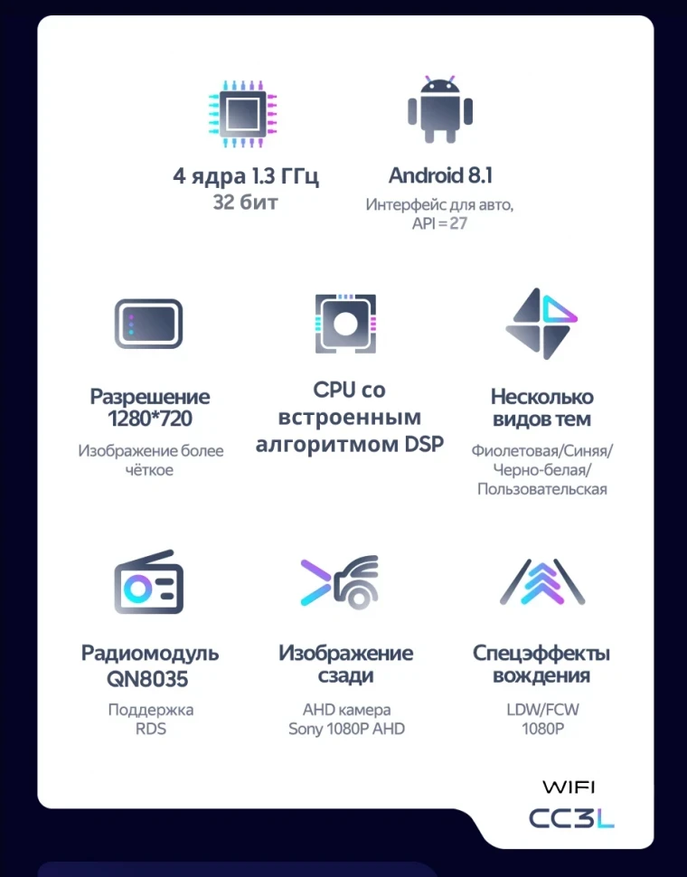 Штатная магнитола Teyes CC3L WiFi 2/32 Toyota Avalon 5 XX50 (2018-2026) F1