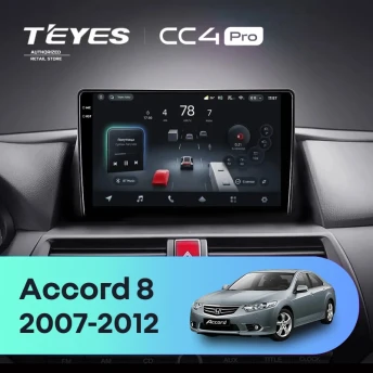 Штатная магнитола Teyes CC4 Pro 8/128 Honda Accord 8 (USA) (2007-2012)