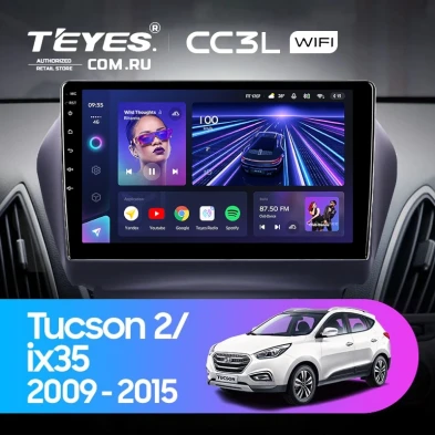 Штатная магнитола Teyes CC3L WiFi 2/32 Hyundai ix35 (2009-2015) (Tucson 2) Тип-C (10")