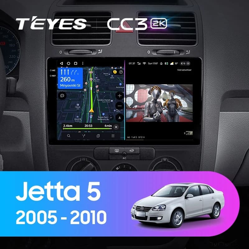 Штатная магнитола Teyes CC3 2K 360 6/128 Volkswagen Jetta 5 (2005-2010)