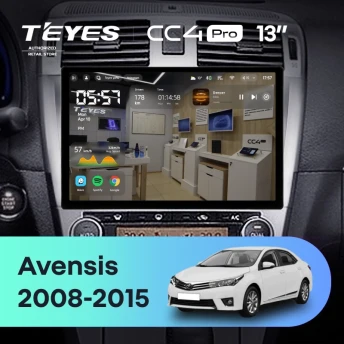 Штатная магнитола Teyes CC4 Pro 12/256 Toyota Avensis 3 (2008-2015) F1 (13")