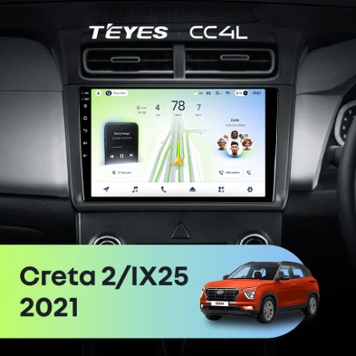 Штатная магнитола Teyes CC4L 6/64 Hyundai Creta 2 (2021-2022) (матовая) F1