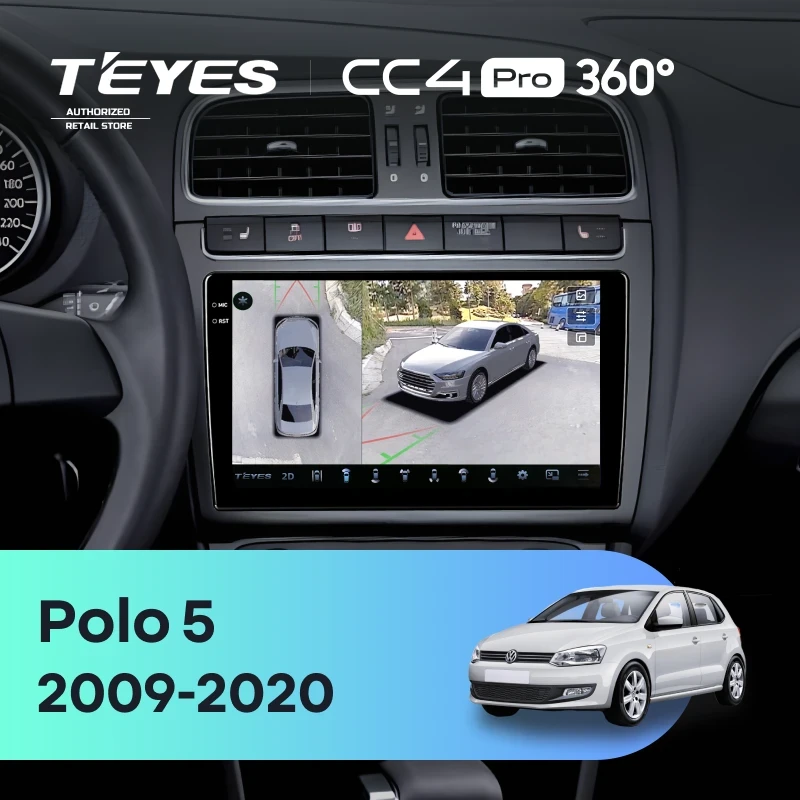 Штатная магнитола Teyes CC4 Pro 360 8/128 Volkswagen Polo 5 (2009-2020) (матовая)