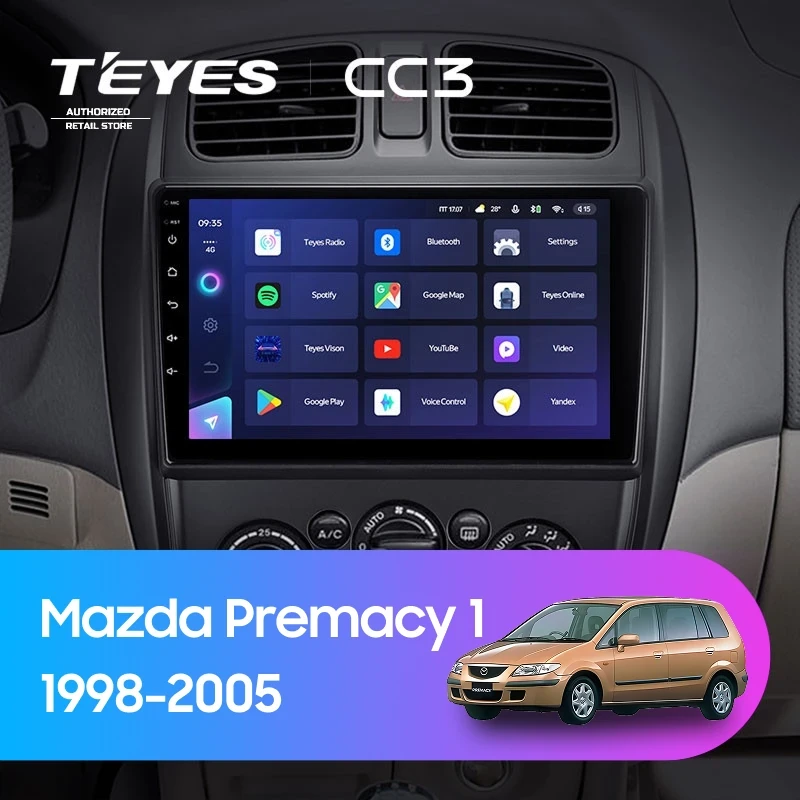 Штатная магнитола Teyes CC3 4/32 Mazda Premacy 1 (1999-2005)