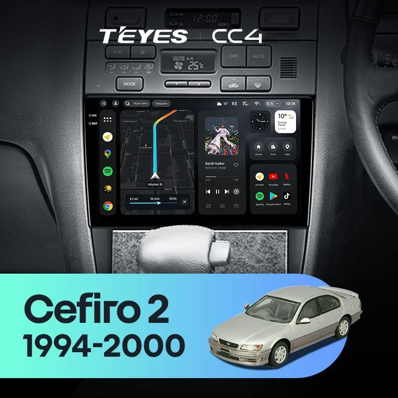 Штатная магнитола Teyes CC4 6/64 Nissan Cefiro 2 A32 (1994-2000) F1