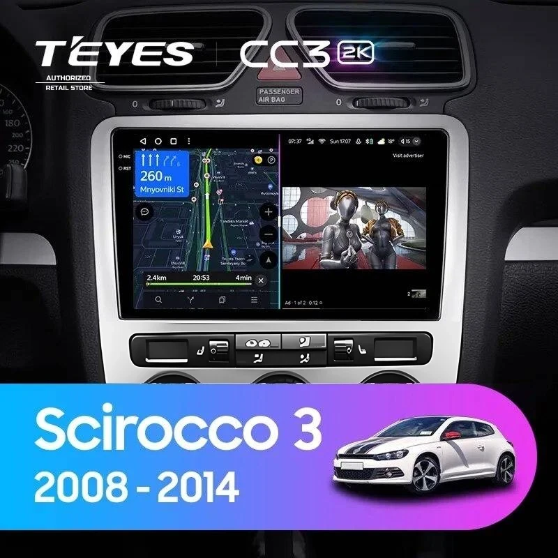 Штатная магнитола Teyes CC3 2K 4/32 Volkswagen Scirocco 3 Mk3 (2008-2014) F5