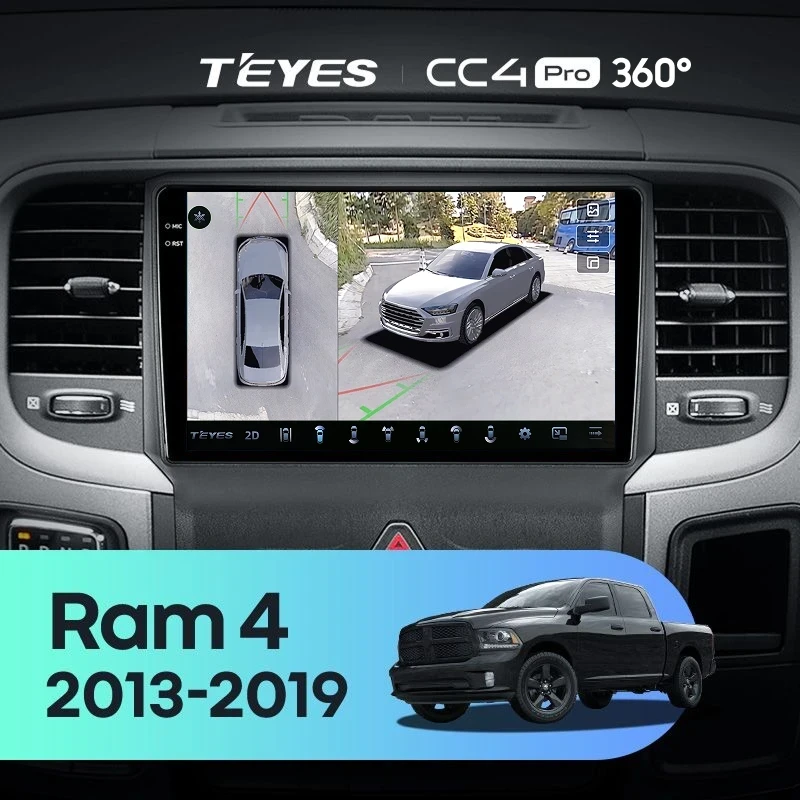 Штатная магнитола Teyes CC4 Pro 360 8/128 Dodge Ram 4 DJ DS (2013-2019) F2