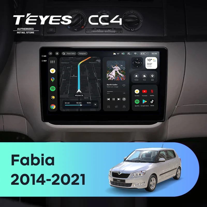 Штатная магнитола Teyes CC4 8/128 Toyota Verso R20 (2009-2018) F3