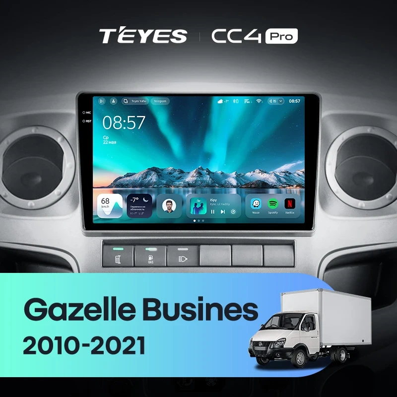 Штатная магнитола Teyes CC4 Pro 8/128 для GAZ Gazelle Busines (2010-2021) F2