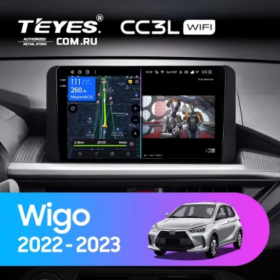 Штатная магнитола Teyes CC3L WiFi 2/32 Toyota Wigo (2022-2023) F2