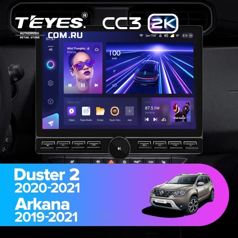 Штатная магнитола Teyes CC3 2K 6/128 Renault Arkana (2019-2021) F2 (13" с кнопками)