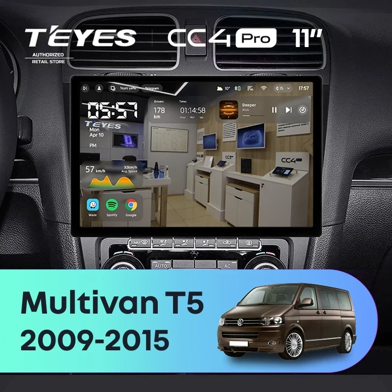 Штатная магнитола Teyes CC4 Pro 12/256 Volkswagen Multivan T5 (2009-2015) (11")