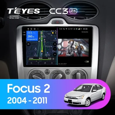 Штатная магнитола Teyes CC3 2K 6/128 Ford Focus 2 Mk 2 (2004-2011) F2