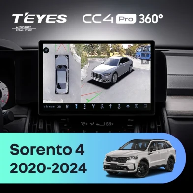 Штатная магнитола Teyes CC4 Pro 360 12/256 Kia Sorento 4 MQ4 (2020-2024) (13")