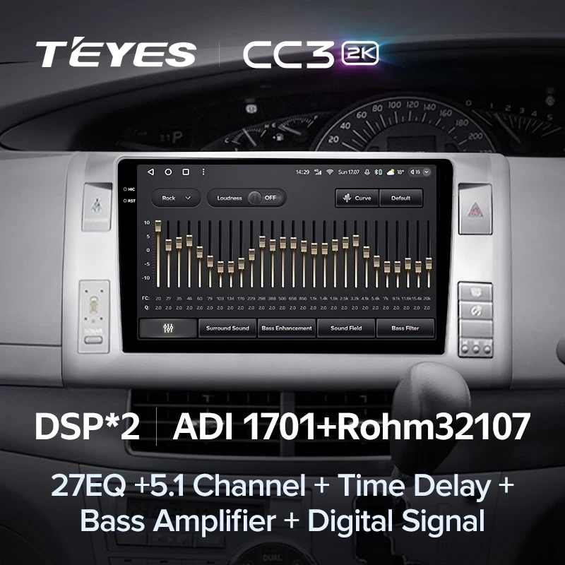 Штатная магнитола Teyes CC3 2K 6/128 Toyota Estima AHR20 XR50 3 (2006-2016) Правый руль