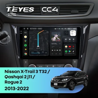 Штатная магнитола Teyes CC4 6/64 Nissan Qashqai 2 J11 (2013-2022) F3 Тип-AB
