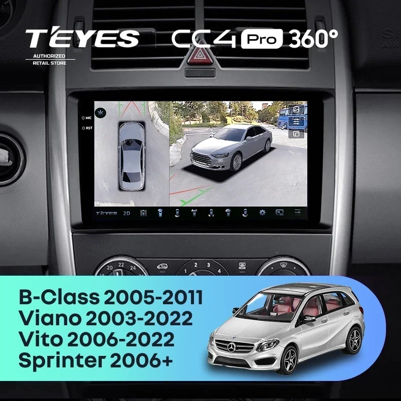 Штатная магнитола Teyes CC4 Pro 360 12/256 Mercedes-Benz Sprinter W906 (2006+)