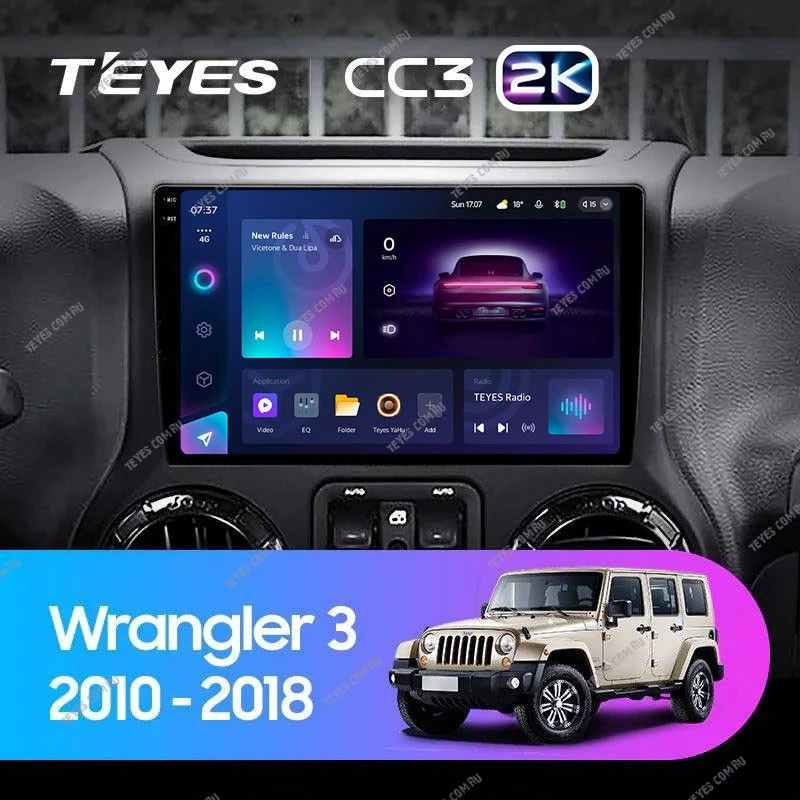 Штатная магнитола Teyes CC3 2K 360 6/128 Jeep Wrangler 3 JK (2010-2017) L15