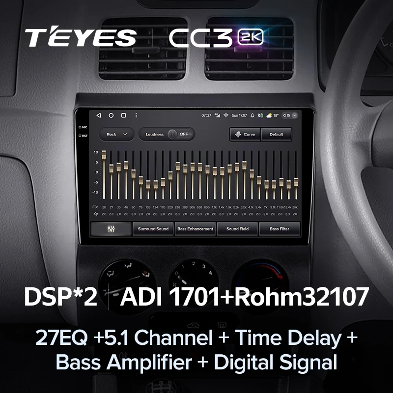 Штатная магнитола Teyes CC3 2K 4/64 Kia Rio 1 (2002-2005)