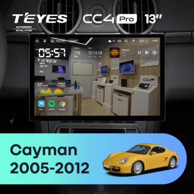 Штатная магнитола Teyes CC4 Pro 12/256 Porsche Cayman 987 (2005-2012) (13")