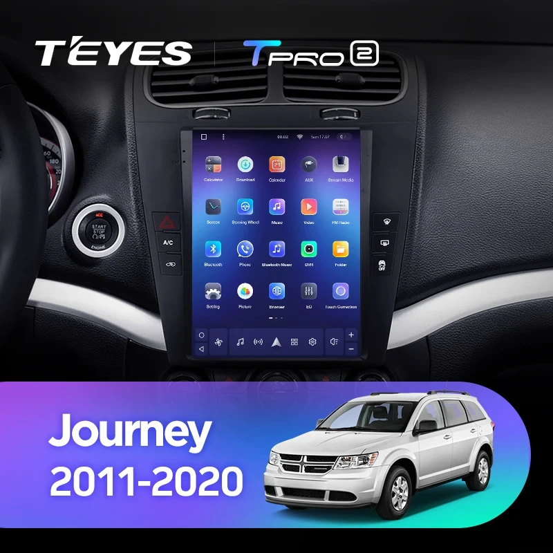 Штатная магнитола Tesla style Teyes TPRO 2 3/32 Dodge Journey JC (2011-2020)