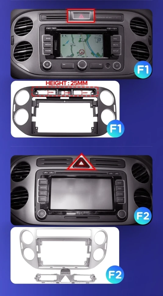 Штатная магнитола Teyes CC3 2K 4/64 Volkswagen Tiguan 1 NF (2006-2016) F1 (13")