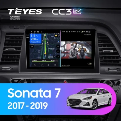 Штатная магнитола Teyes CC3 2K 6/128 Hyundai Sonata 7 LF (2017-2019)