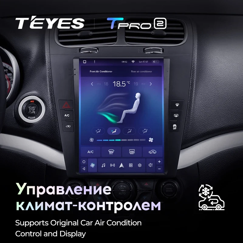 Штатная магнитола Tesla style Teyes TPRO 2 4/64 Dodge Journey JC (2011-2020)