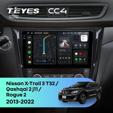 Штатная магнитола Teyes CC4 6/64 Nissan Rogue 2 (2013-2022) F3 Тип-C