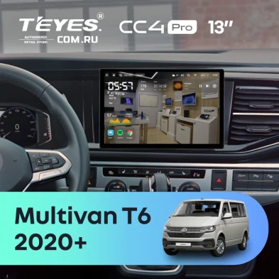 Штатная магнитола Teyes CC4 Pro 8/128 Volkswagen Multivan (T6) 2020+ (13")