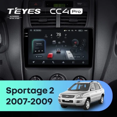 Штатная магнитола Teyes CC4 Pro 8/128 Kia Sportage 2 (2007-2009)