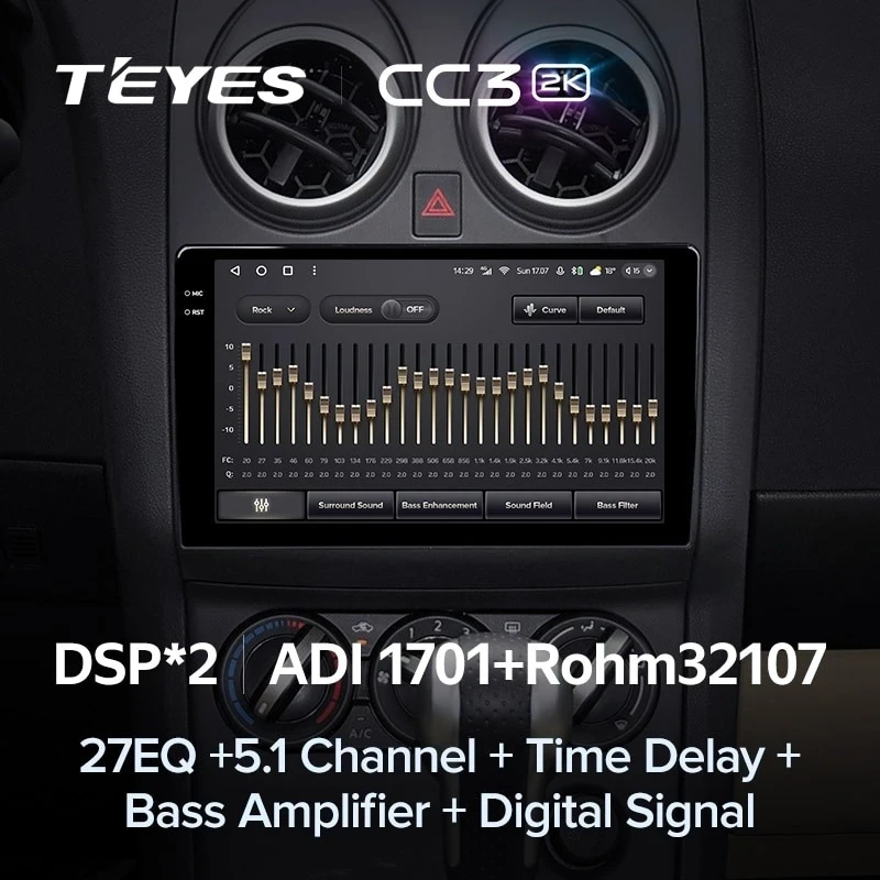 Штатная магнитола Teyes CC3 2K 4/32 Nissan Qashqai 1 J10 (2006-2013) F1