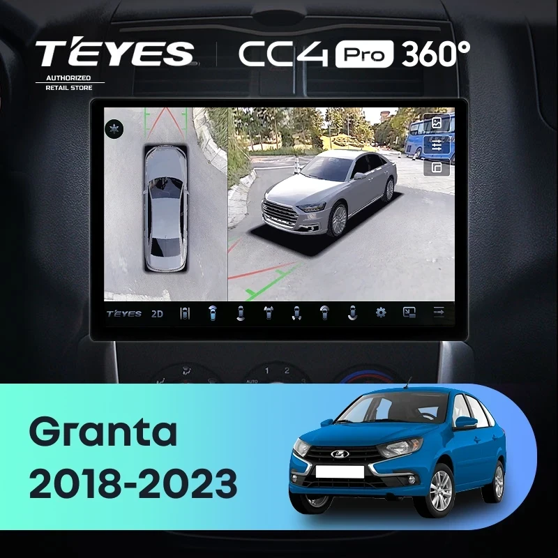 Штатная магнитола Teyes CC4 Pro 360 12/256 Lada Granta Cross (2018-2023) (13")