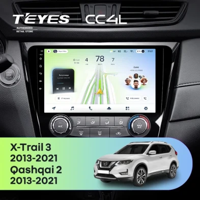 Штатная магнитола Teyes CC4L 6/64 Nissan Qashqai 2 (2013-2021) F2 климат контроль Тип-C
