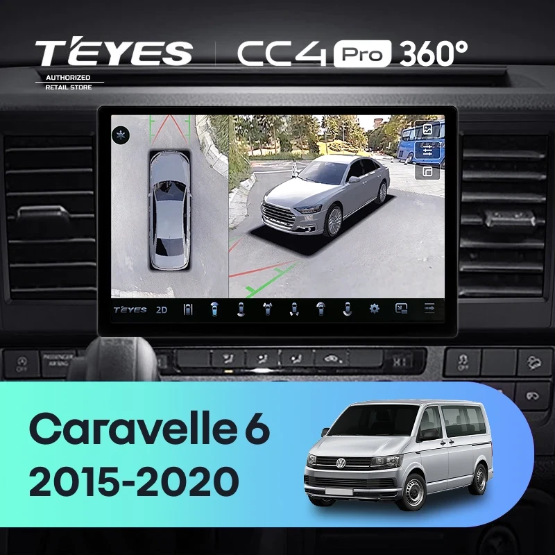 Штатная магнитола Teyes CC4 Pro 360 12/256 Volkswagen Caravelle T6 (2015-2020) (11")