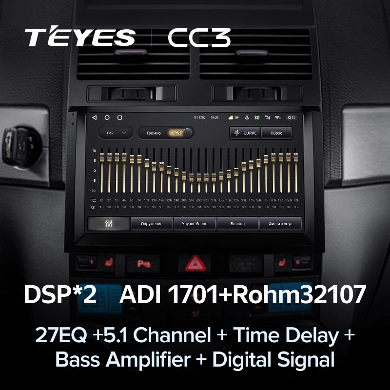 Штатная магнитола Teyes CC3 4/32 Volkswagen Touareg GP (2002-2010) F1