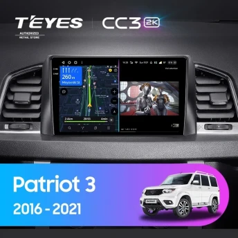 Штатная магнитола Teyes CC3 2K 6/128 UAZ Patriot 3 (2016-2021) F1