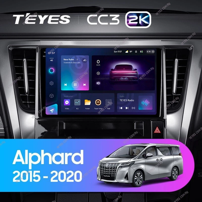 Штатная магнитола Teyes CC3 2K 360 6/128 Toyota Alphard H30 (2015-2020)