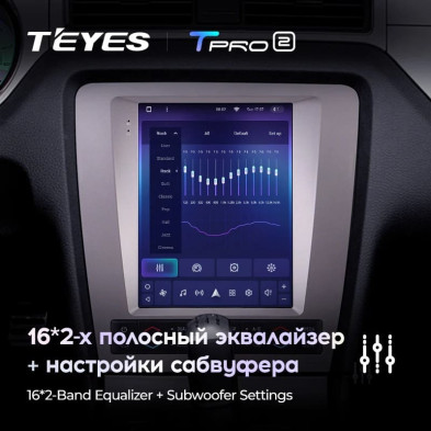 Штатная магнитола Tesla style Teyes TPRO 2 4/64 Ford Mustang 5 S-197 (2009-2014)