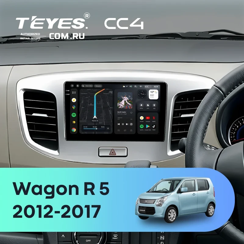 Штатная магнитола Teyes CC4 8/128 Suzuki Wagon R 5 (2012-2017) (без штатной камеры)