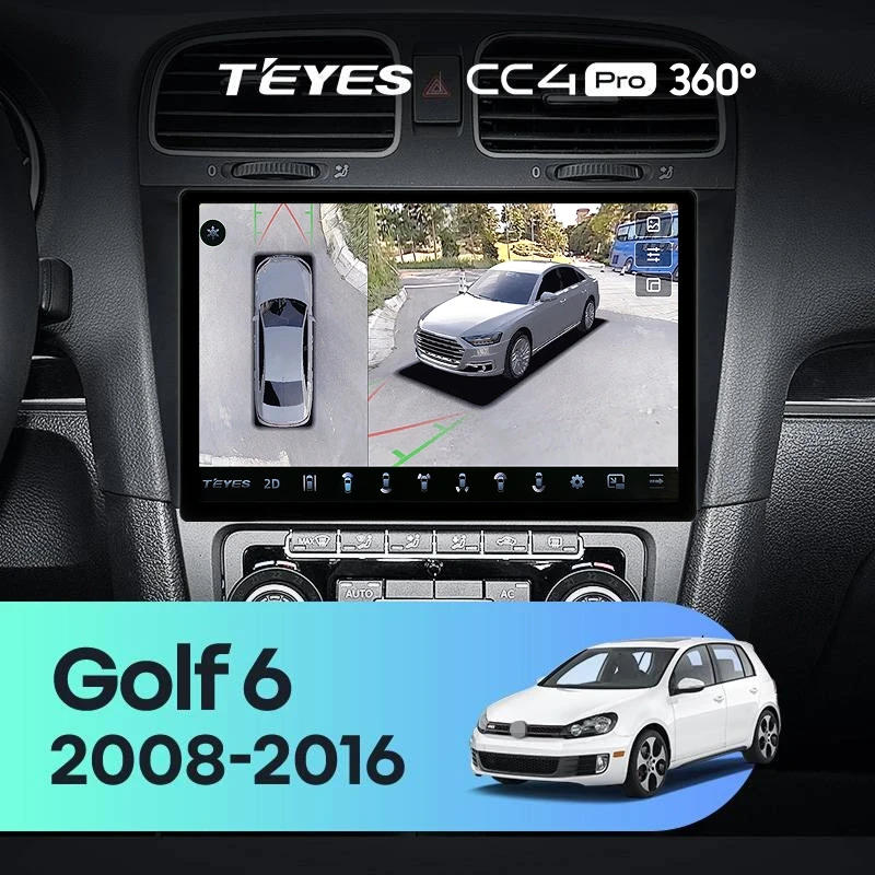Штатная магнитола Teyes CC4 Pro 360 12/256 Volkswagen Golf 6 (2008-2016) (11")